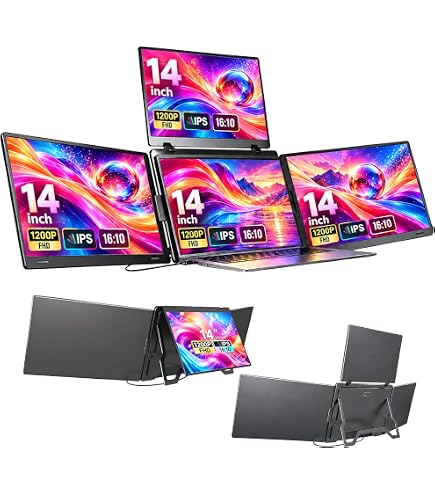 13.3インチ　モバイルトリプルモニター Amazon.co.jp: Trio ポータブルモニター ノートパソコン モバイル13.3